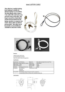 Dual headed slim laptop cable information
