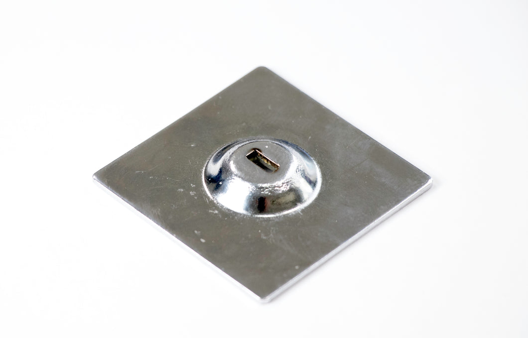 Flat square security plate limpet