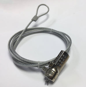 Combination laptop security cable