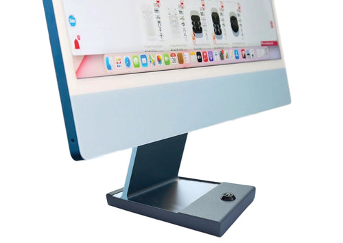 Apple iMac 24 inch with security stand.