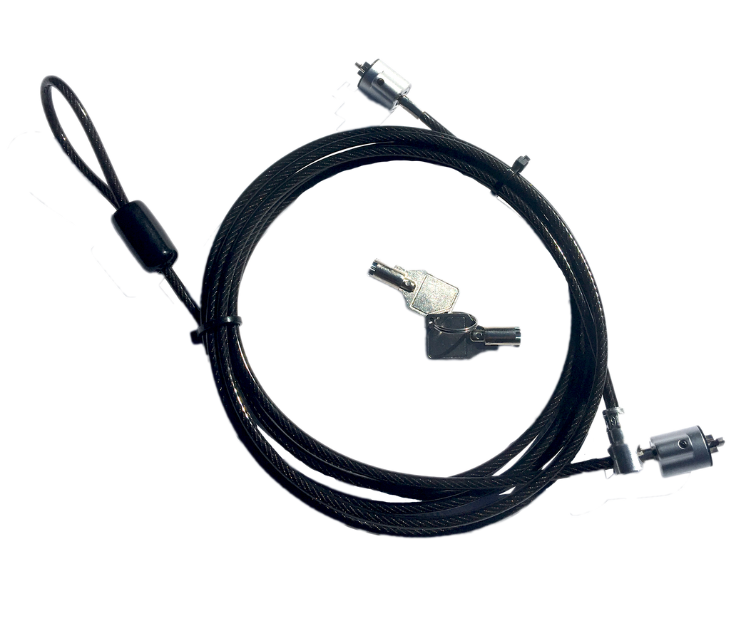 Dual headed slim laptop cable